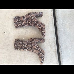 H&M Snakeskin Booties.